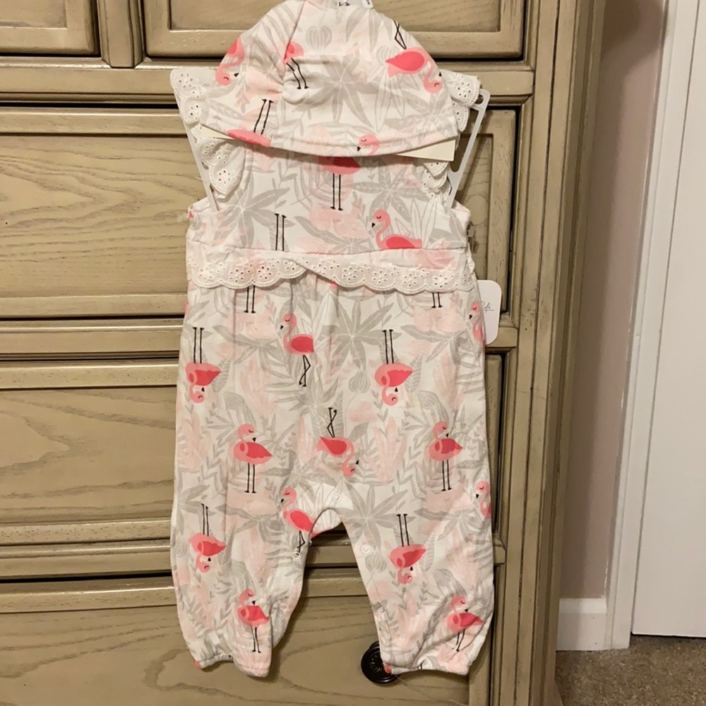 NWT size 6/9 month flamingo outfit